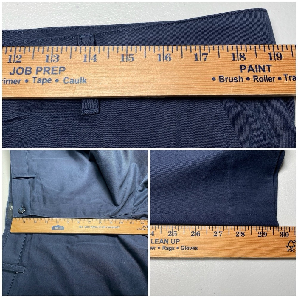 Todd Shelton Pants 36 (38x29.5) Relaxed Fit Flat Front Navy Normcore - Picture 4 of 6